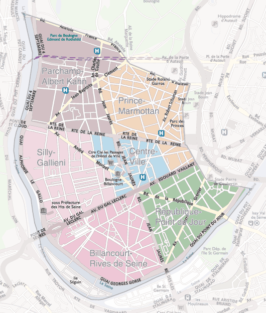 carte boulogne billancourt